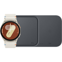 Aanbieding Samsung Galaxy Watch 7 Crème 40mm + Duo Draadloze Oplader