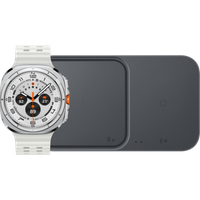 Aanbieding Samsung Galaxy Watch Ultra 4G Wit 47mm + Duo Draadloze Oplader