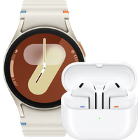 Aanbieding Samsung Galaxy Watch 7 Crème 40mm + Galaxy Buds3 Wit
