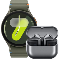 Aanbieding Samsung Galaxy Watch 7 Groen 40mm + Galaxy Buds3 Zwart