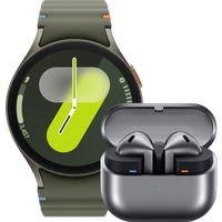 Aanbieding Samsung Galaxy Watch 7 Groen 44mm + Galaxy Buds3 Zwart