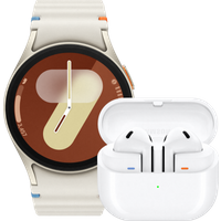 Aanbieding Samsung Galaxy Watch 7 4G Crème 40mm + Galaxy Buds3 Wit