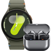 Aanbieding Samsung Galaxy Watch 7 4G Groen 44mm + Galaxy Buds3 Zwart