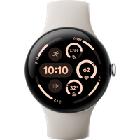 Aanbieding Google Pixel Watch 3 Zilver/Crème 45mm