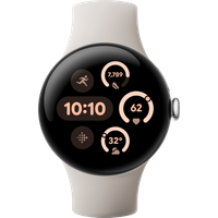 Aanbieding Google Pixel Watch 3 Zilver/Crème 41mm