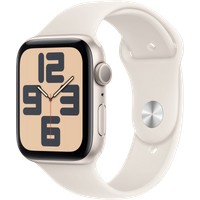 Aanbieding Apple Watch SE 2024 44mm Starlight Sportband S/M