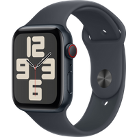 Aanbieding Apple Watch SE 2024 4G 44mm Midnight Sportband M/L