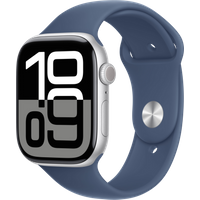 Aanbieding Apple Watch Series 10 4G 46mm Zilver Sportband M/L
