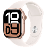 Aanbieding Apple Watch Series 10 4G 42mm Roségoud Sportband S/M