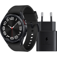 Aanbieding Samsung Galaxy Watch 6 Classic Zwart 43mm + Samsung Oplader