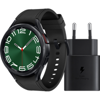 Aanbieding Samsung Galaxy Watch 6 Classic Zwart 47mm + Samsung Oplader