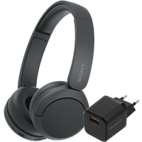 Aanbieding Sony WH-CH520 Zwart + BlueBuilt Quick Charge Oplader met Usb A Poort 18W Zwart