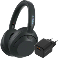Aanbieding Sony ULT Wear Zwart + BlueBuilt Quick Charge Oplader met Usb A Poort 18W Zwart