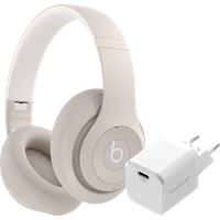 Aanbieding Beats Studio Pro Crème + BlueBuilt Power Delivery Oplader met Usb C Poort 20W Wit