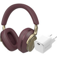 Aanbieding Bowers & Wilkins PX8 Rood + BlueBuilt Power Delivery Oplader met Usb C Poort 20W Wit