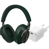 Aanbieding Bowers & Wilkins Px8 Groen + BlueBuilt Power Delivery Oplader met Usb C Poort 20W Wit