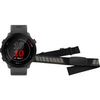 Aanbieding Garmin Forerunner 55 Grijs + Garmin HRM-DUAL Hartslagmeter Borstband Zwart