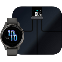 Aanbieding Garmin Venu 2S Grijs + Garmin Index S2 Smart - Zwart