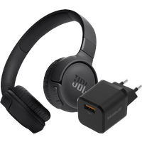 Aanbieding JBL Tune 520BT Zwart + BlueBuilt Quick Charge Oplader met Usb A Poort 18W Zwart