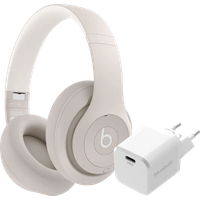 Aanbieding Beats Studio Pro Crème + BlueBuilt Power Delivery Oplader met Usb C Poort 20W Wit