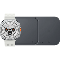 Aanbieding Samsung Galaxy Watch Ultra 4G Wit 47mm + Duo Draadloze Oplader