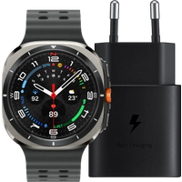 Aanbieding Samsung Galaxy Watch Ultra 4G Zilver/Zwart 47mm + Oplader 25W