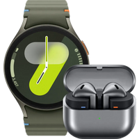 Aanbieding Samsung Galaxy Watch 7 Groen 44mm + Galaxy Buds3 Zwart