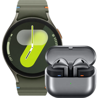 Aanbieding Samsung Galaxy Watch 7 4G Groen 44mm + Galaxy Buds3 Zwart