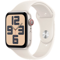 Aanbieding Apple Watch SE 2024 4G 44mm Starlight Sportband S/M