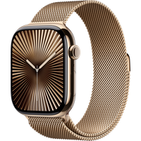 Aanbieding Apple Watch Series 10 4G 46mm Titanium Goud Milanese Band M/L