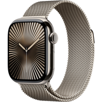 Aanbieding Apple Watch Series 10 4G 42mm Titanium Zilver Milanese Band