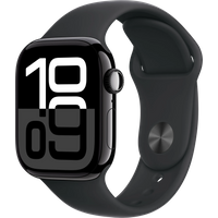 Aanbieding Apple Watch Series 10 4G 42mm Zwart Sportband M/L