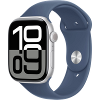 Aanbieding Apple Watch Series 10 46mm Zilver Sportband S/M
