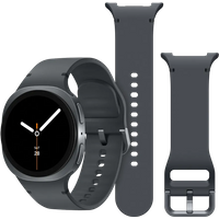 Aanbieding Samsung Galaxy Watch 8 4G Donkergrijs 40mm + Siliconen Sport Bandje Donkergrijs S/M