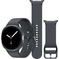 Aanbieding Samsung Galaxy Watch 8 4G Donkergrijs 44mm + Siliconen Sport Bandje Donkergrijs M/L