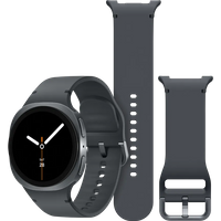 Aanbieding Samsung Galaxy Watch 8 4G Donkergrijs 40mm + Siliconen Sport Bandje Donkergrijs M/L