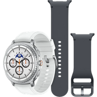 Aanbieding Samsung Galaxy Watch 8 Classic 4G Wit 46mm + Samsung Siliconen Sportbandje M/L