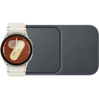 Aanbieding Samsung Galaxy Watch 7 Crème 40mm + Duo Draadloze Oplader
