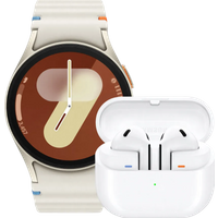 Aanbieding Samsung Galaxy Watch 7 Crème 40mm + Galaxy Buds3 Wit