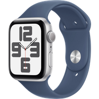 Aanbieding Apple Watch SE 2024 44mm Zilver Sportband M/L