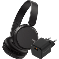 Aanbieding JVC HA-S36W Zwart + BlueBuilt Quick Charge Oplader met Usb A Poort 18W Zwart