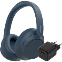 Aanbieding Sony WH-CH720N Blauw + BlueBuilt Quick Charge Oplader met Usb A Poort 18W Zwart