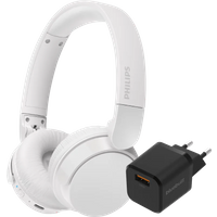 Aanbieding Philips TAH4209 Wit + BlueBuilt Quick Charge Oplader met Usb A Poort 18W Zwart