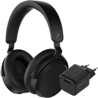 Aanbieding Sennheiser Accentum Wireless Zwart + BlueBuilt Quick Charge Oplader met Usb A Poort 18W