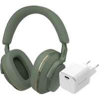 Aanbieding Bowers & Wilkins Px7 S2e Groen + BlueBuilt Power Delivery Oplader met Usb C Poort 20W Wit
