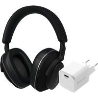 Aanbieding Bowers & Wilkins Px7 S2e Zwart + BlueBuilt Power Delivery Oplader met Usb C Poort 20W Wit