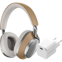 Aanbieding Bowers & Wilkins Px8 Bruin + BlueBuilt Power Delivery Oplader met Usb C Poort 20W Wit