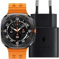 Aanbieding Samsung Galaxy Watch Ultra 4G Grijs/Oranje 47mm + Oplader 25W