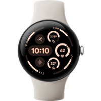Aanbieding Google Pixel Watch 3 Zilver/Crème 45mm