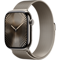 Aanbieding Apple Watch Series 10 4G 46mm Titanium Zilver Milanese Band M/L